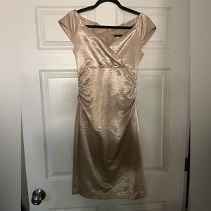 Gold Venus dress XS 4 sweetheart small 2 shimmer a-line vintage style